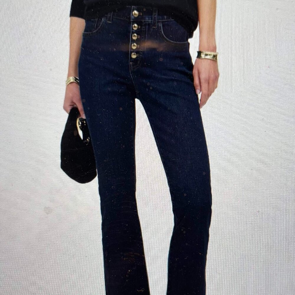 Madewell Kick Out Crop Jeans in Larkspur - NWT!
